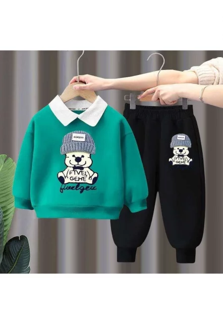 Зелен костюм за момче 2 части