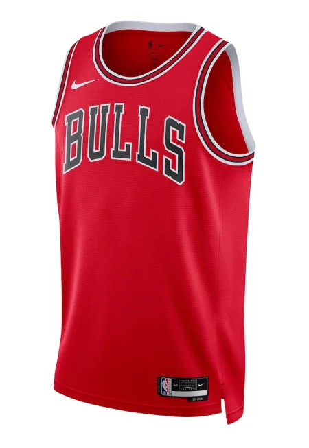 Баскетболен топ с овална яка - Червен/Бял