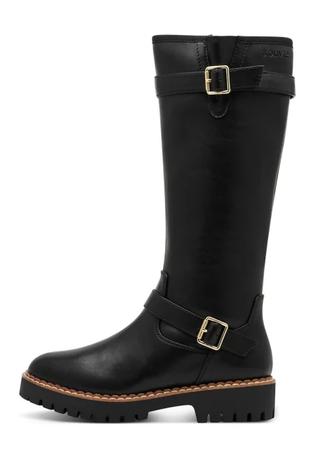 Ботуши от еко кожа с декоративни токи