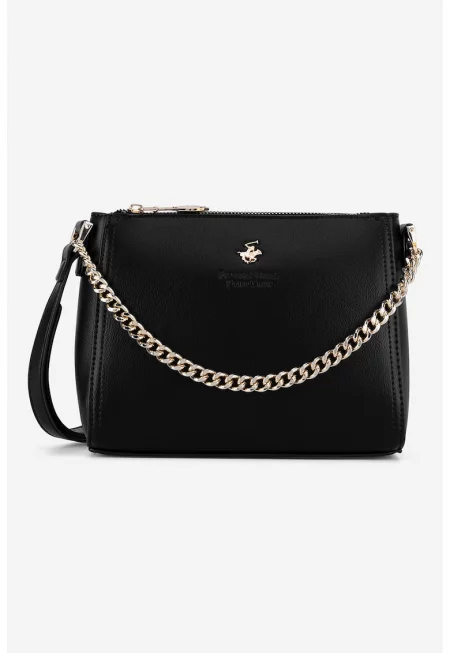 Чанта през рамо от еко кожа - Черен