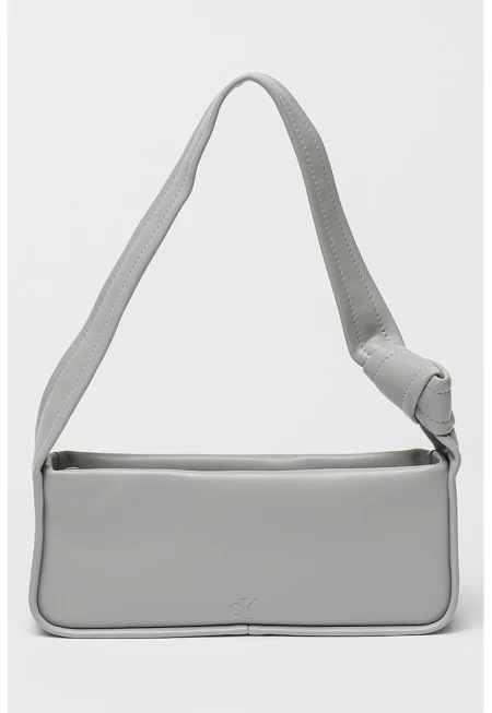 Чанта за рамо от еко кожа - Сив