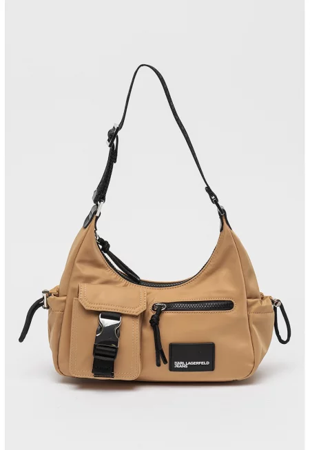 Чанта за рамо с регулираща се празрамка - Карамел