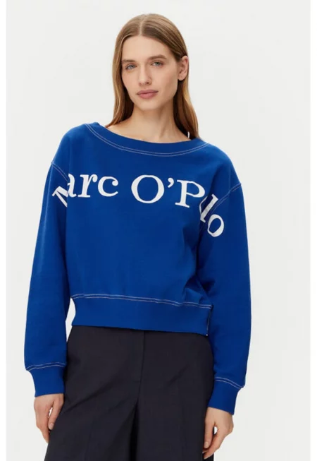 Дамска блуза - Marc O'Polo - 304883293 - Памук - Син - Син