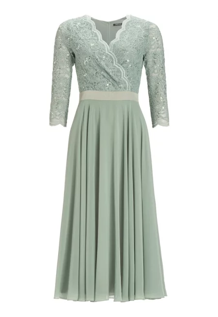 Дамска рокля  5AE29100 - Полиестер - Зелен