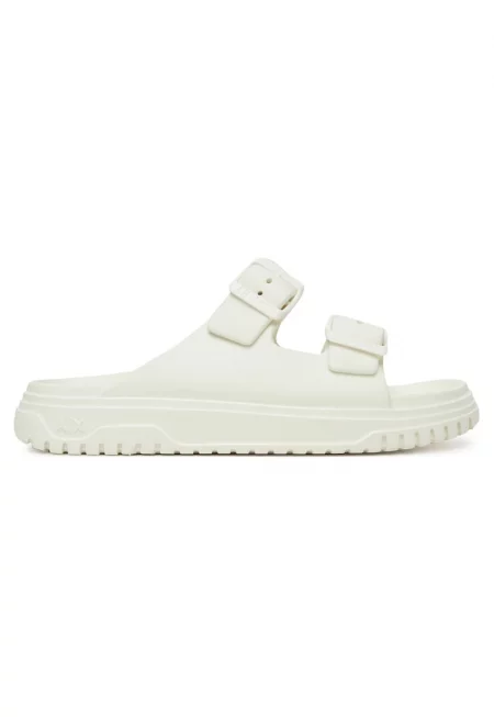 Дамски чехли -  Off White - екологична кожа