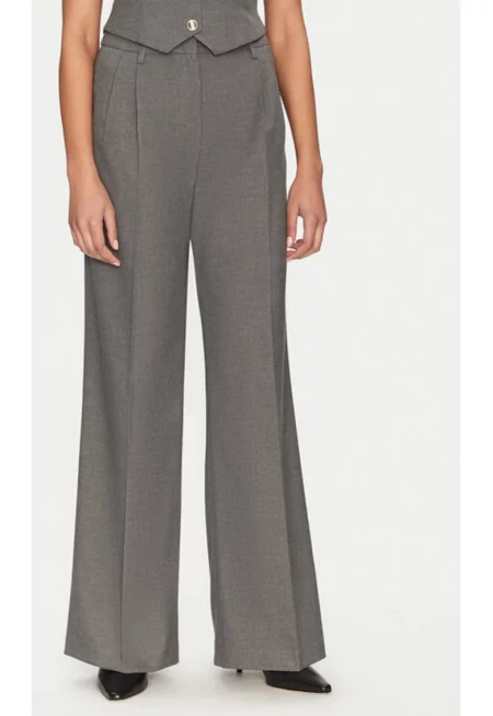 Дамски панталон -  305253279 - Полиестер/Вискоза - Сив - Сив