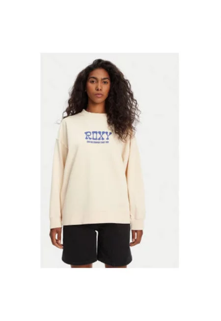 Дамски суитшърт  ERJFT04941 - памук/полиестер - бежов - Бежов