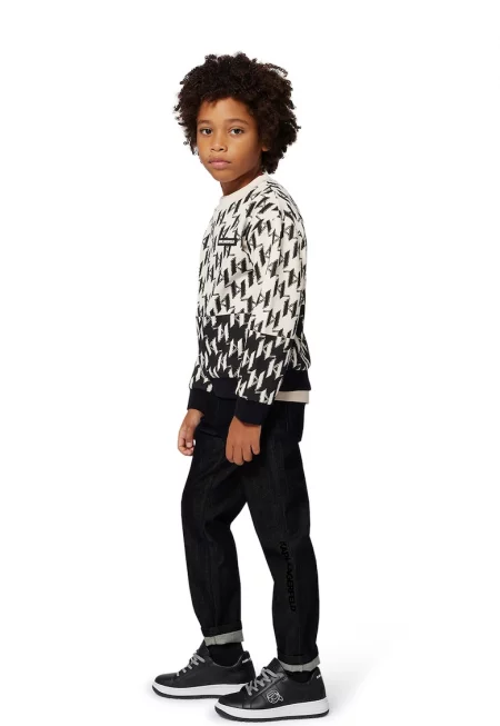 Дънки със средна талия - Черен