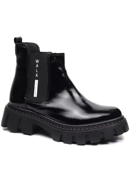 Детски боти за момиче 2053 черен лак