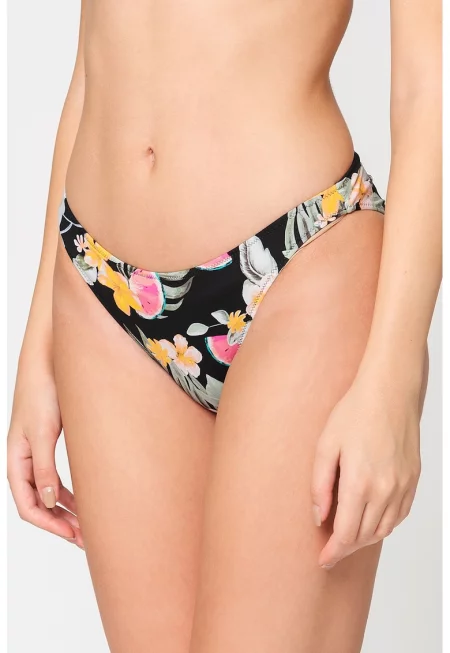 Долна част на бански Duca с флорален десен - Черен/Папратово зелено