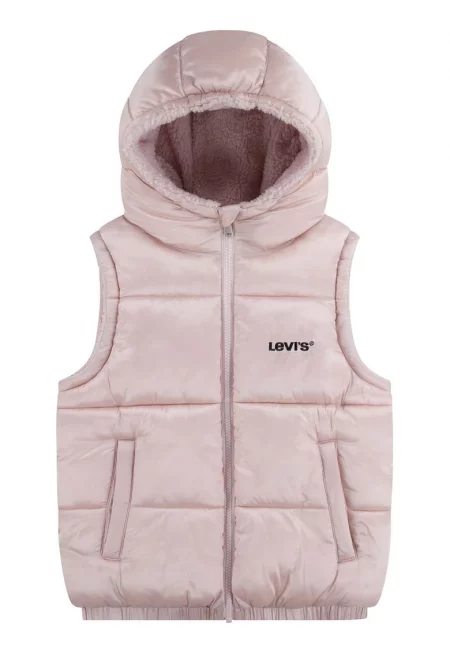 Двилицев елек с лого - Бледо розово