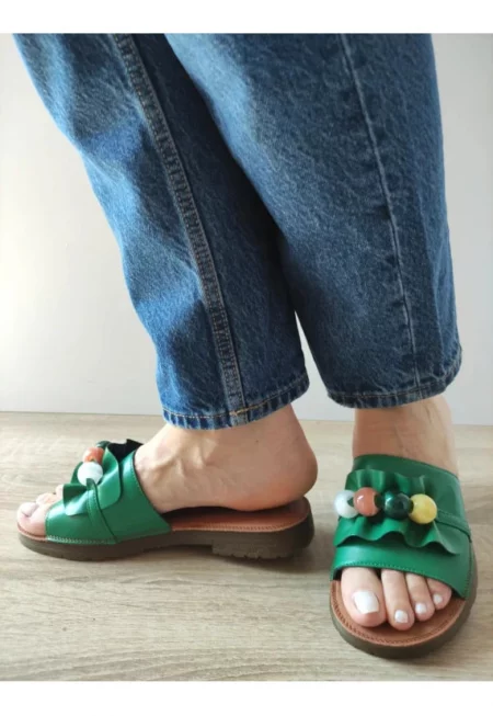 Ежедневни сабо дамски  440016B 06-N - Зелени - Зелен