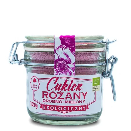 Фино смляна тръстикова захар с розови листенца, 120 g