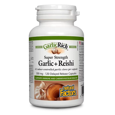 GarlicRich® Super Strength Garlic+Reishi / Чесън + Рейши x 120 капсули