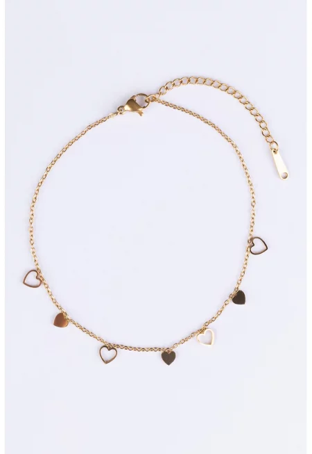 Гривна за глезена с 18k злато