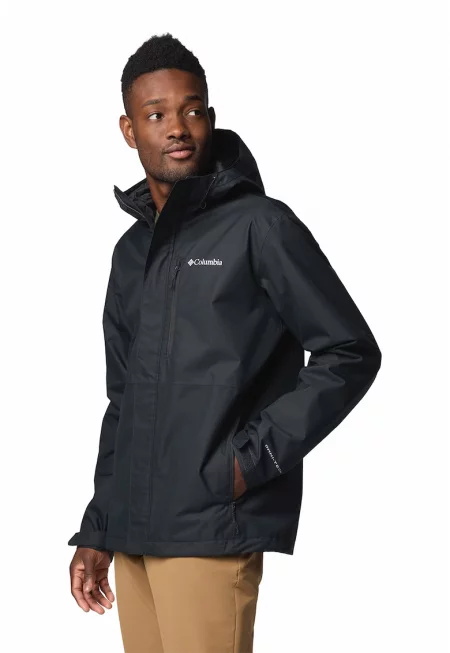 Хайкинг яке Hikebound II с качулка и цветен блок - Черен