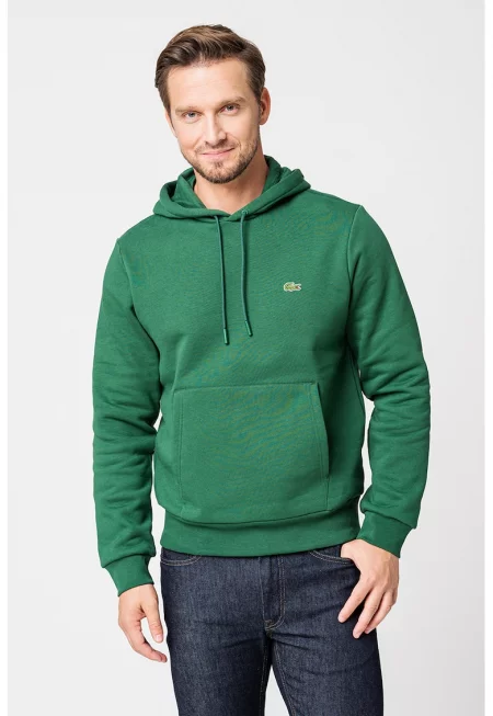 Худи с джоб кенгуру - Тъмнозелен