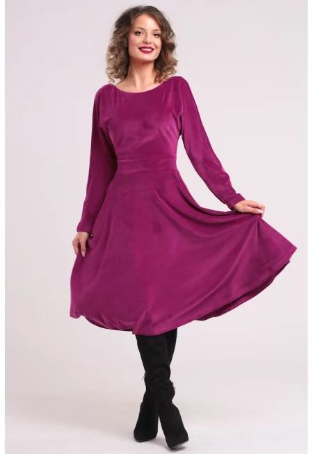 Кафифена рокля с джобове