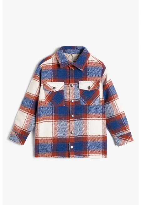 Карирано яке с джобове на гърдите