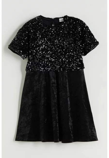 Къса рокля с пайети