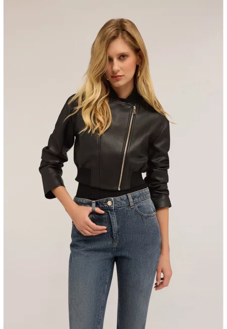 Късо яке от еко кожа