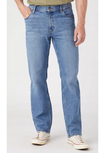 Класически мъжки дънки  памук/еластан - син