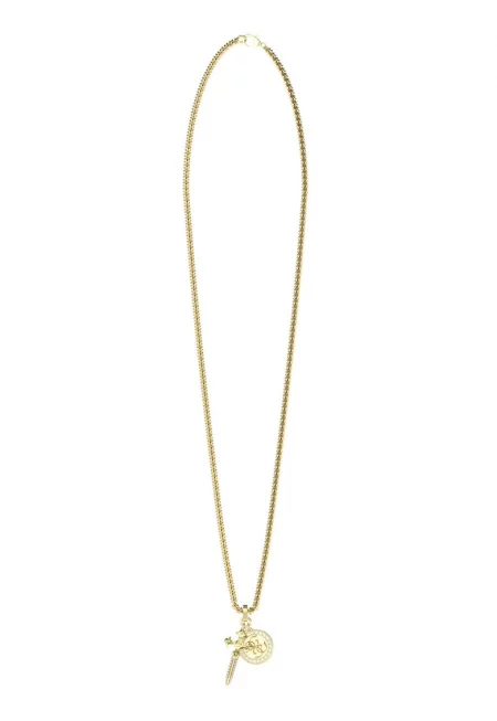 Колие с висулки - Златист/Прозрачен