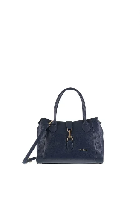 Кожена чанта Althea с отделяща се презрамка - Тъмносин