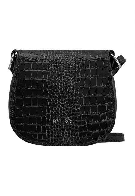 Кожена чанта през рамо - Черен/Избеляло черно