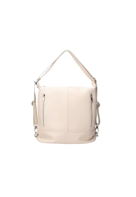 Кожена конвертируема чанта - Бежов