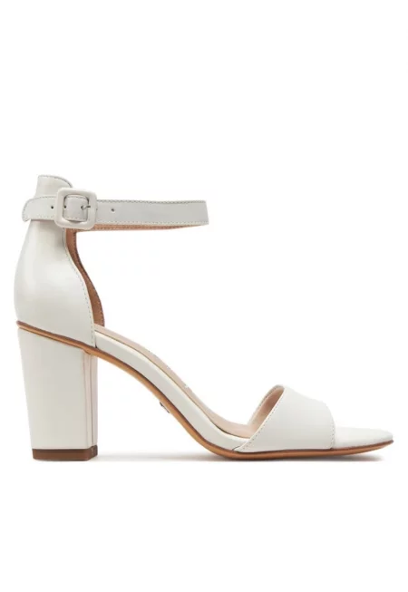 Кожени сандали с масивен ток