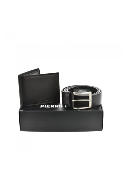 Leather Bifold Wallet & Belt Set