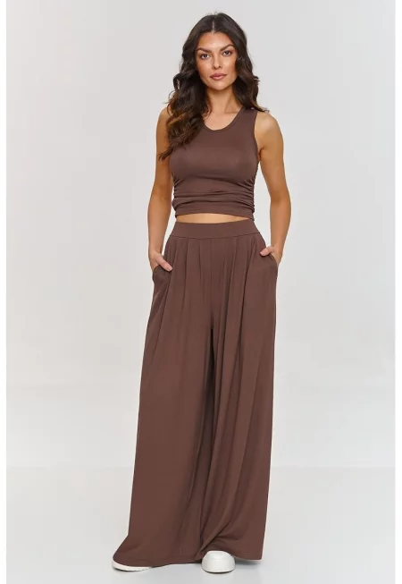 Макадамия - Комплект топ и панталон с широка кройка