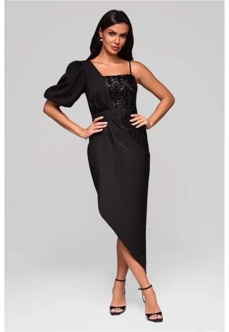 Макси асиметрична вечерна рокля  LA-OM-DLR216