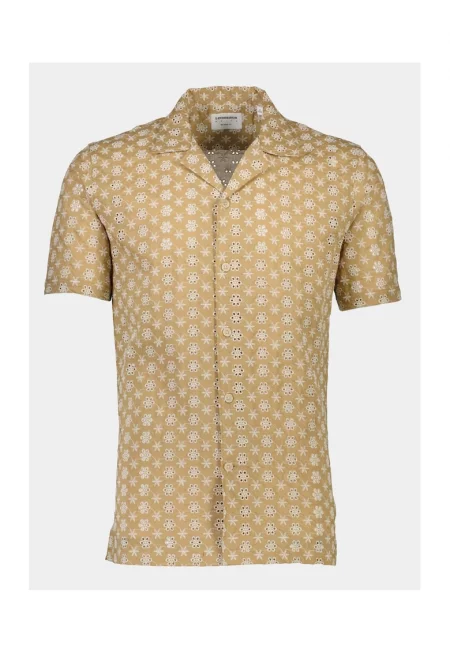 Мъжка риза -  303585341 - Бежов - Памук