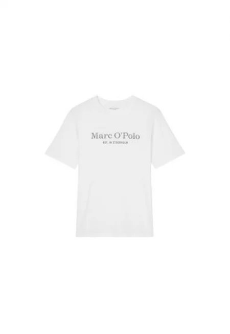 Мъжка тениска - Marc O'Polo - 302004638 - Памук - Бяла