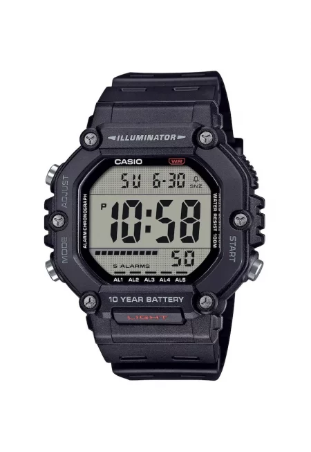 Мъжки часовник  AE-1600H-1AVEF - дигитален - черен - 50мм - водоустойчив 10 АТМ