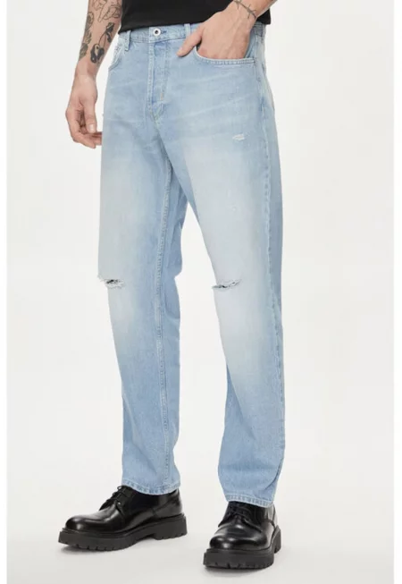 Мъжки дънки -  303747305 - Органичен памук - Син - Син