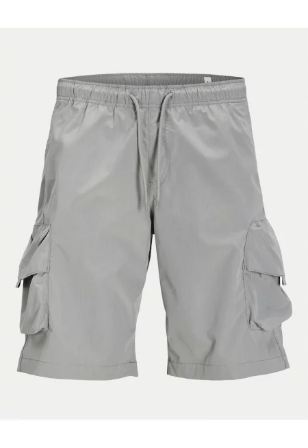 Мъжки къси панталони Jack Jones - 12269386 - Полиестер - Сив - Сив