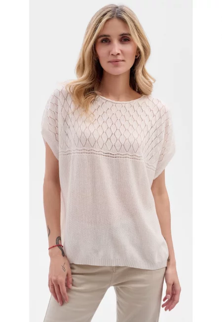 Плетена блуза с изрези