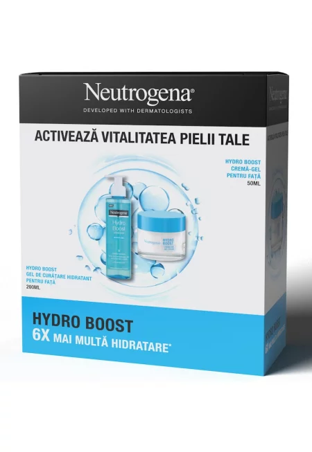 Подаръчен комплект  Hydro Boost: Почистващ гел - 200 мл + Хидратиращ крем-гел за суха кожа - 50 мл