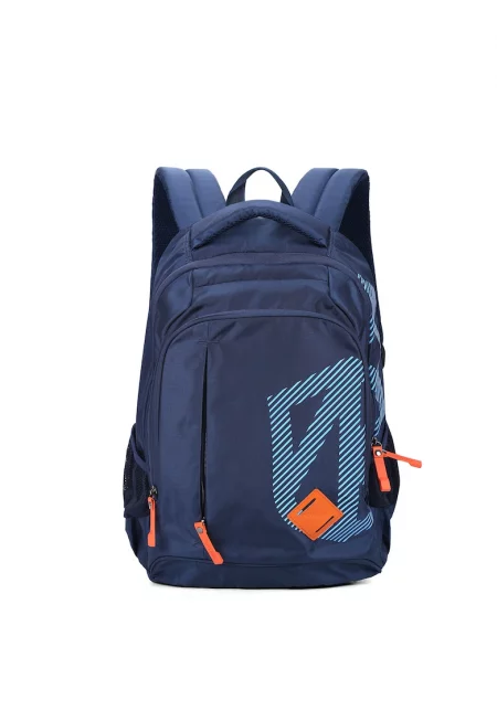 Раница с принт и отделение за лаптоп - Тъмносин