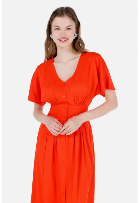 Разкроена рокля с шпиц