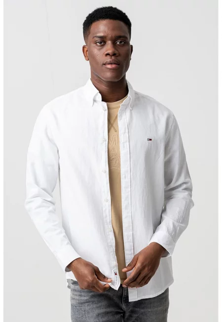 Риза с органичен памук и лен