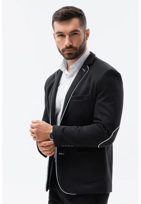 Сако с контрасти - Черен