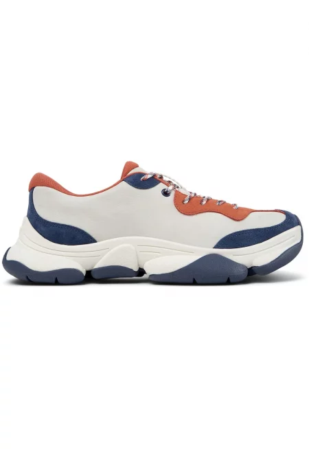 Спортни обувки от еко кожа - Бял/Син