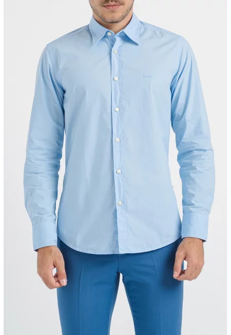 Стандартна памучна риза с бродирано лого