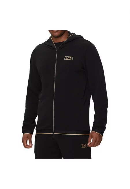 Суичър с качулка  EA7 Gold Label Pique 38724 - Черен