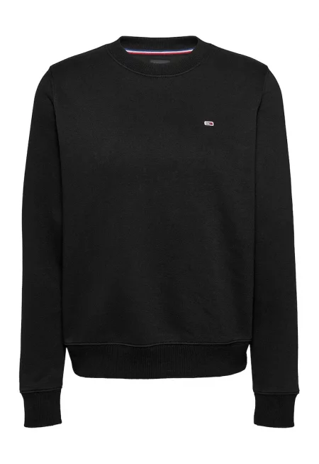 Суитшърт с овално деколте - Черен