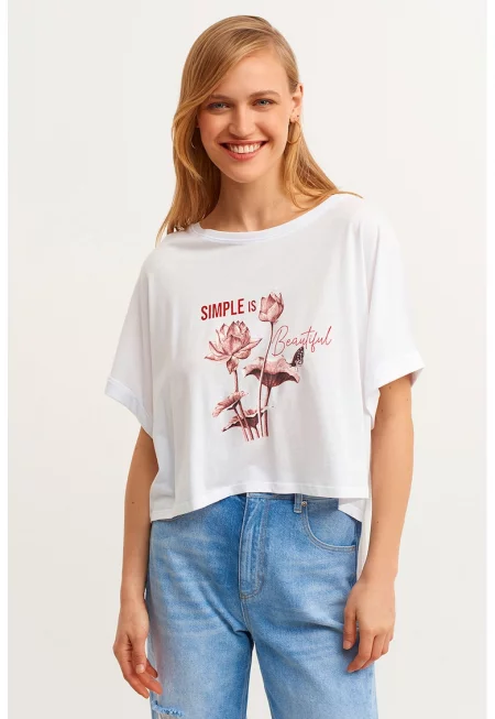 Свободна тениска с модал